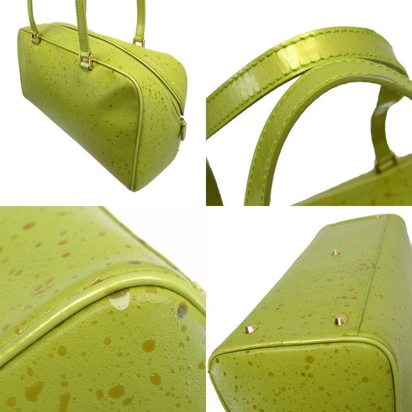 Dior Christian Green Leather Shoulder Bag - Picture 1 of 3